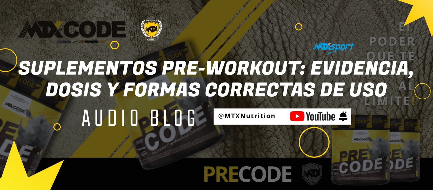 Suplementos pre-workout: evidencia, dosis y formas correctas de uso
