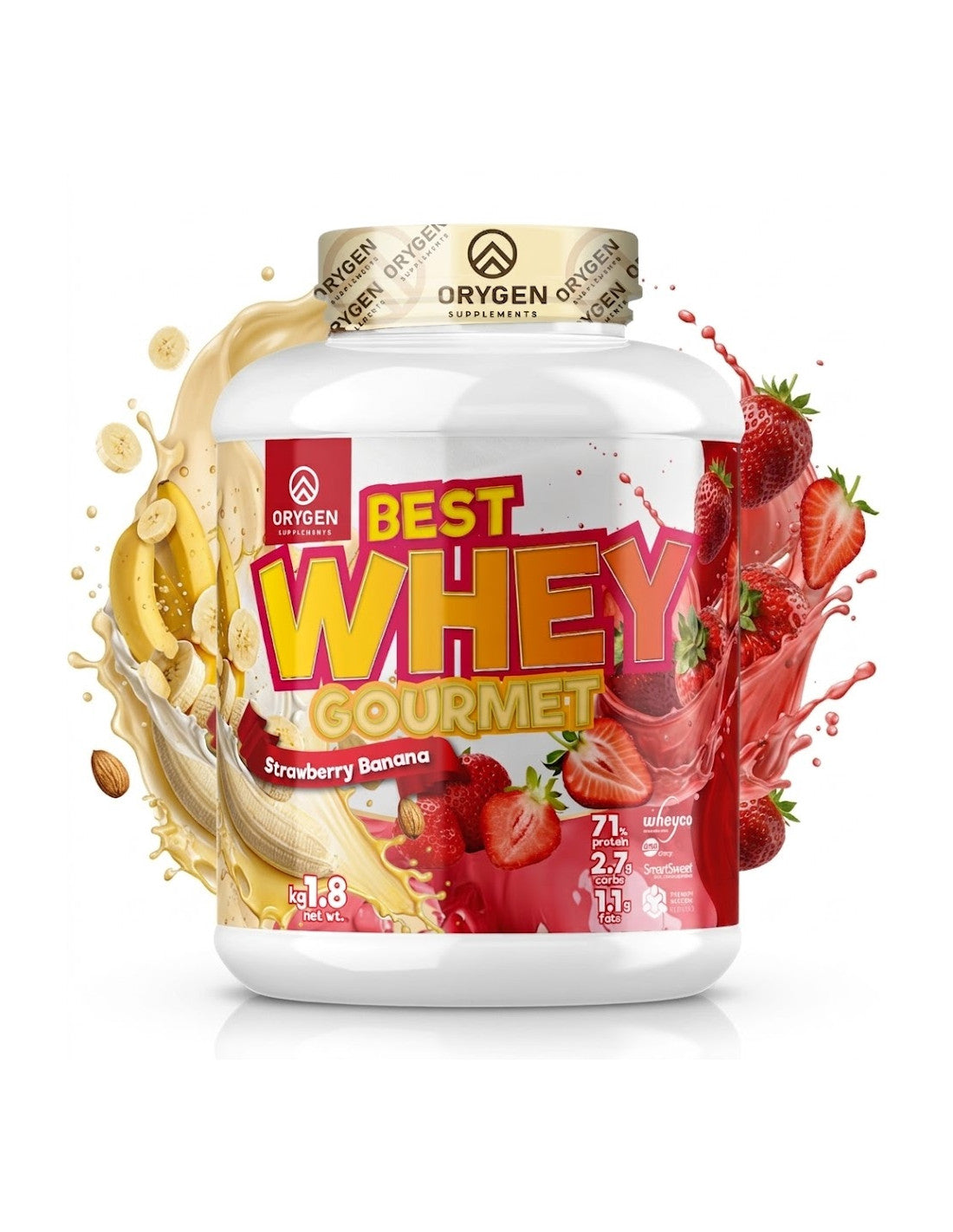BEST WHEY GOURMET 1KG / 1.8KG. ORYGEN