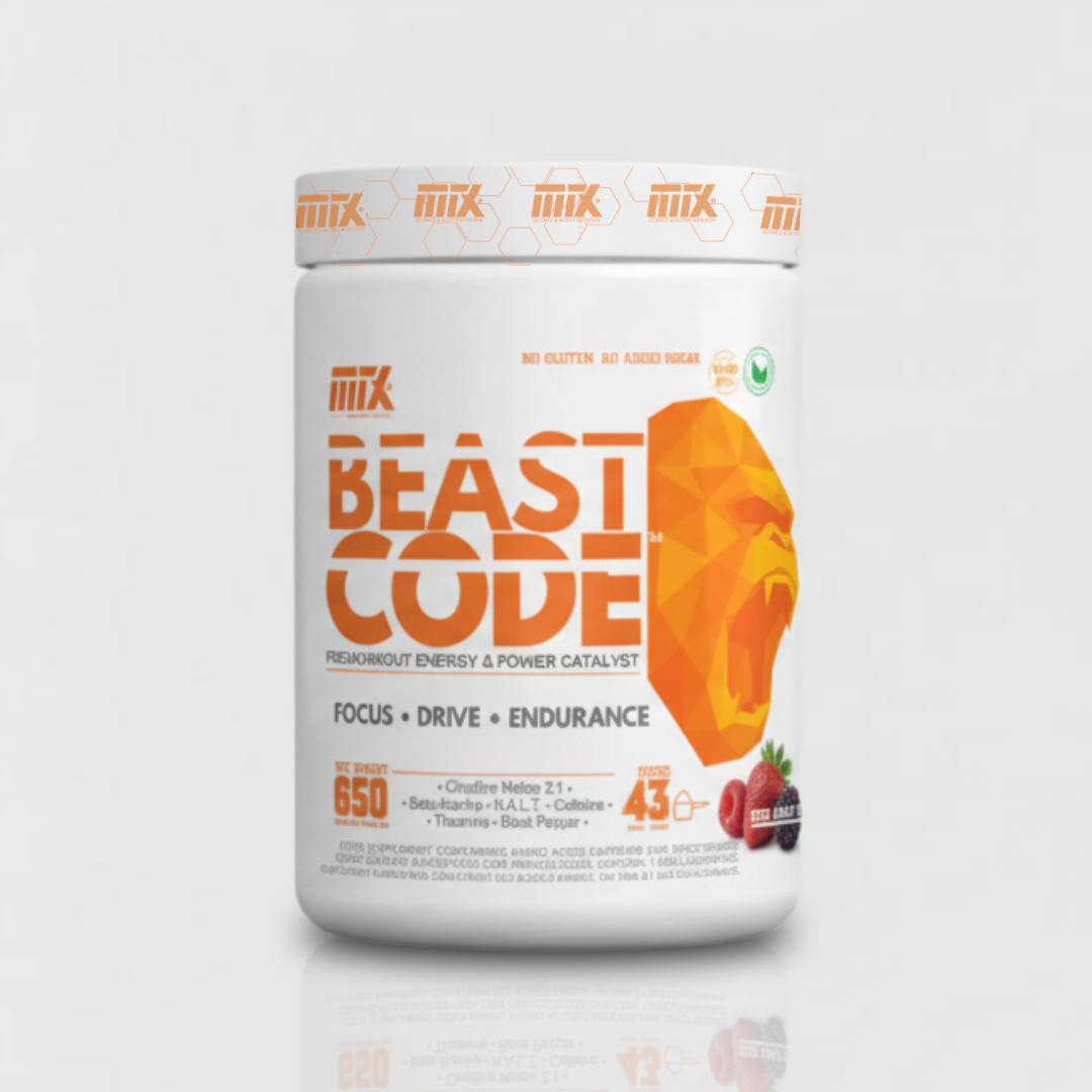 BEAST CODE™ Pre-Workout 650 g | Citrulina, Beta-Alanina y 390 mg Cafeína