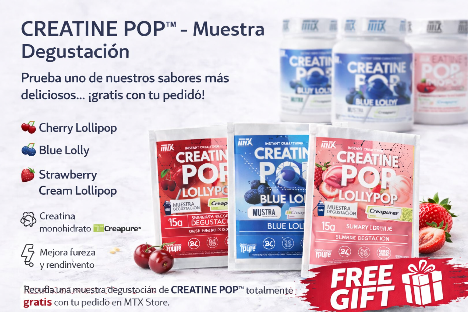 Muestra Gratuita – CREATINE Creapure™ Lollipop Edition 15g