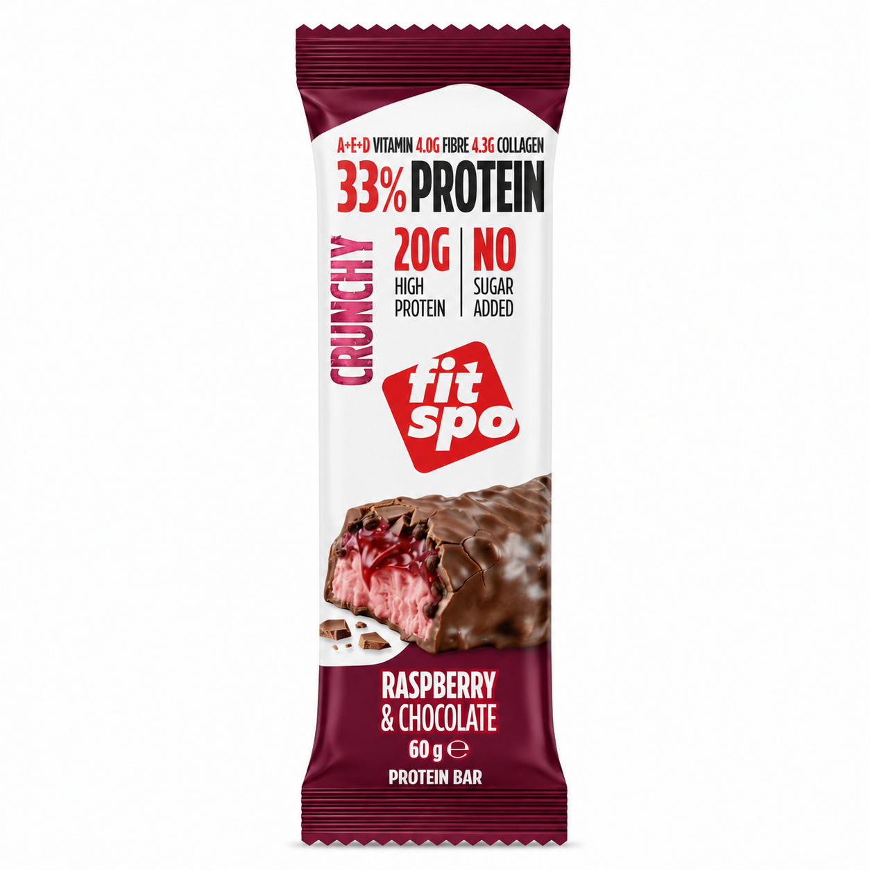 FitSpo DELIGHT+ Crunchy Protein Bar 64g (LOW CARB)