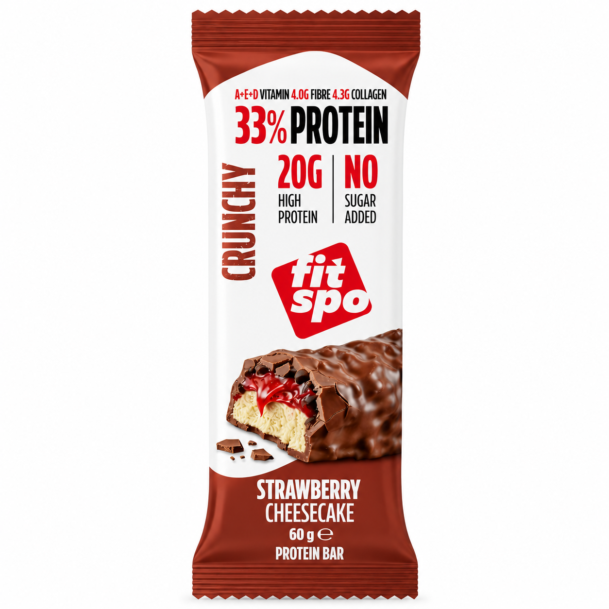 FitSpo DELIGHT+ Crunchy Protein Bar 64g (LOW CARB)