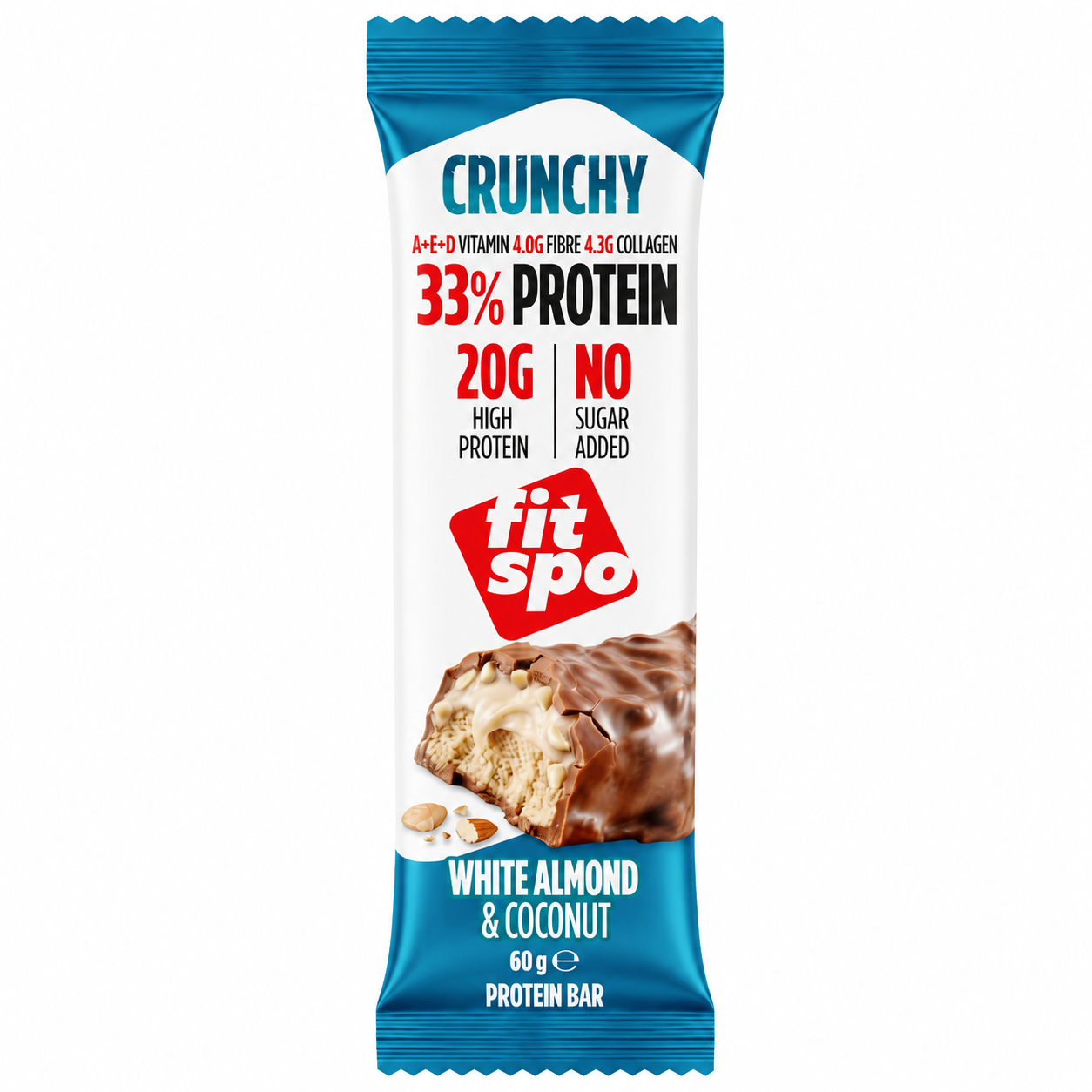 FitSpo DELIGHT+ Crunchy Protein Bar 64g (LOW CARB)