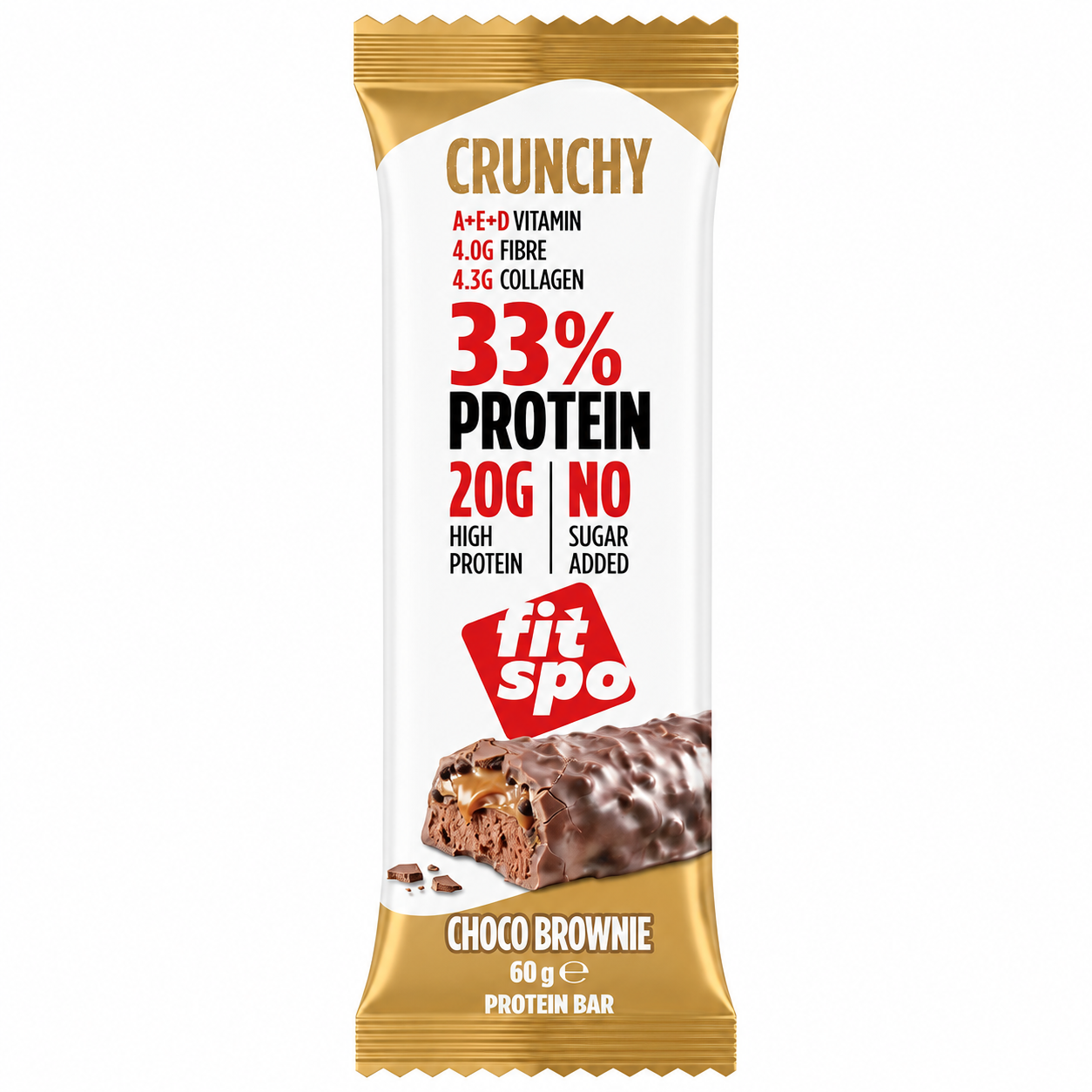 FitSpo DELIGHT+ Crunchy Protein Bar 64g (LOW CARB)
