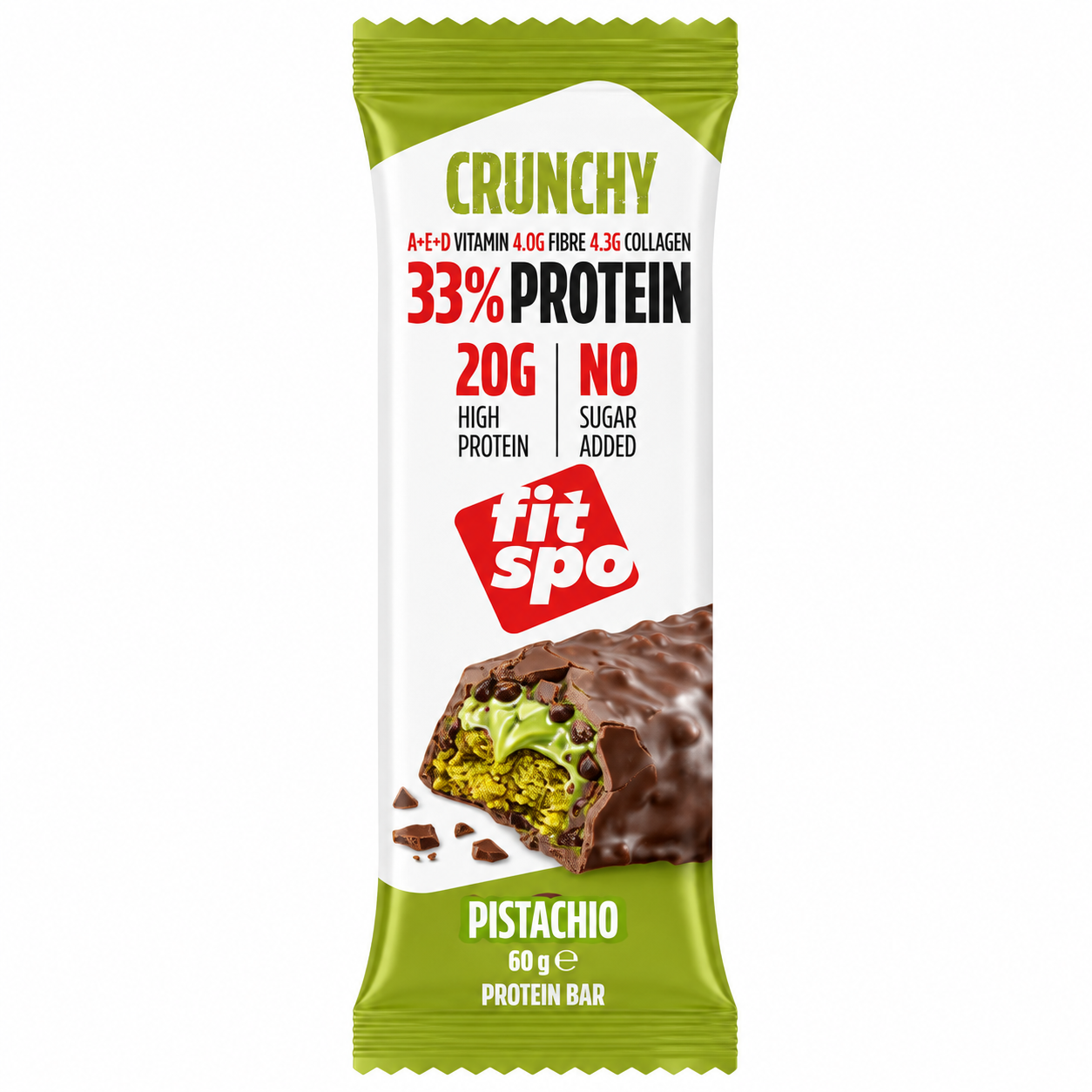FitSpo DELIGHT+ Crunchy Protein Bar 64g (LOW CARB)