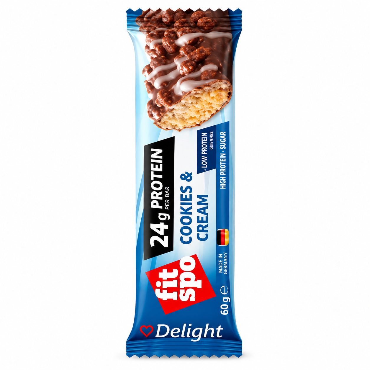FitSpo DELIGHT+ Crunchy Protein Bar 64g (LOW CARB)