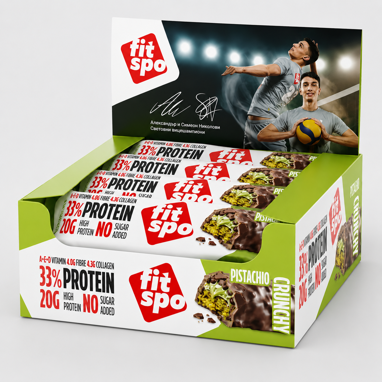 FitSpo DELIGHT+ Crunchy Protein Bar 64g (LOW CARB)