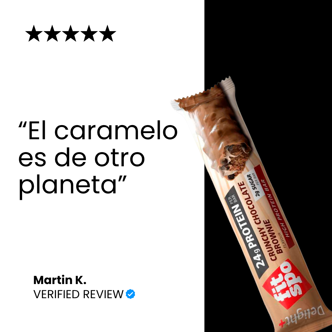 FitSpo DELIGHT+ Crunchy - 20% Protein Bar Low Sugar