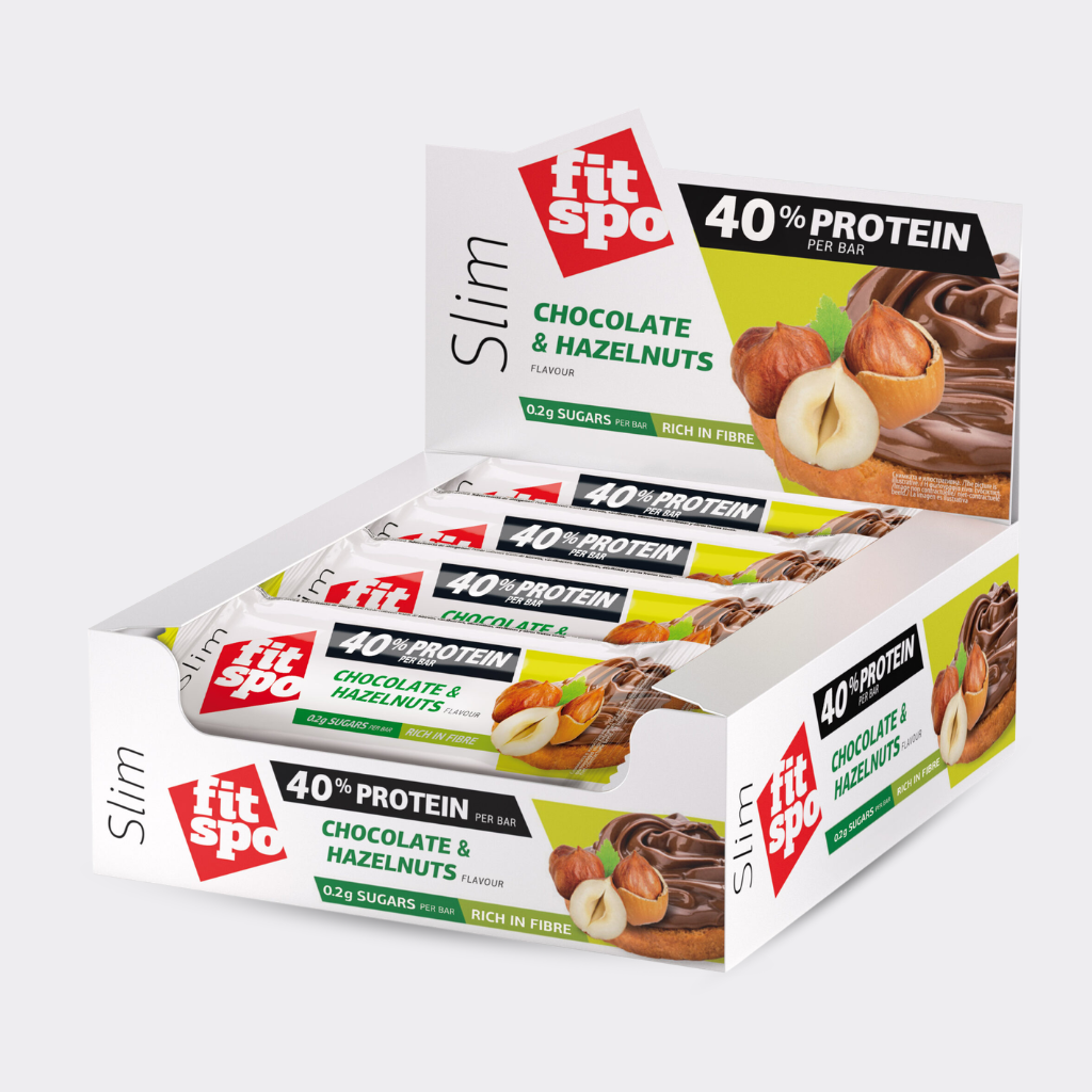 FitSpo Slim Barrita Proteica 50g X 12 unidades (bajo en carbohidratos)