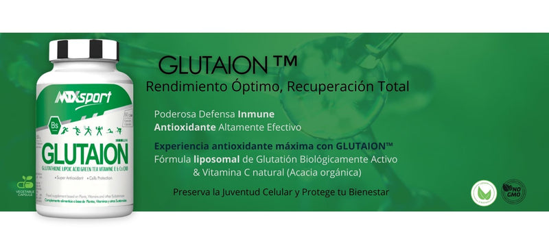 GLUTAION™ | Antioxidante Complex GLUTATION A.L.A. CoQ10 Té Verde Vit E (60 CÁPSULAS VEGANAS)