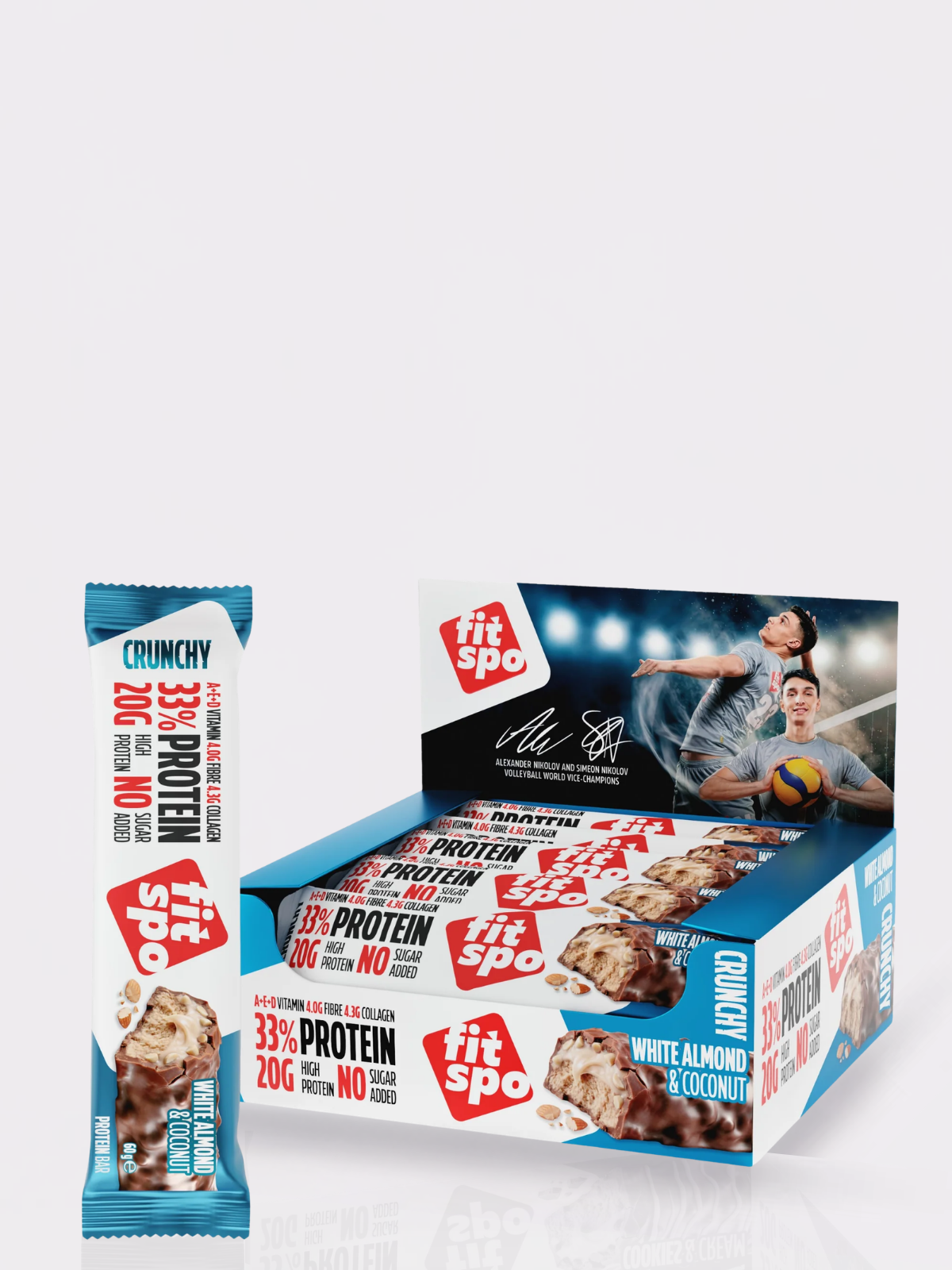 FitSpo Crunchy | Cobertura de Chocolate con Crunchy Chips, Sedoso Sirope y Cremoso Relleno | 30% Protein