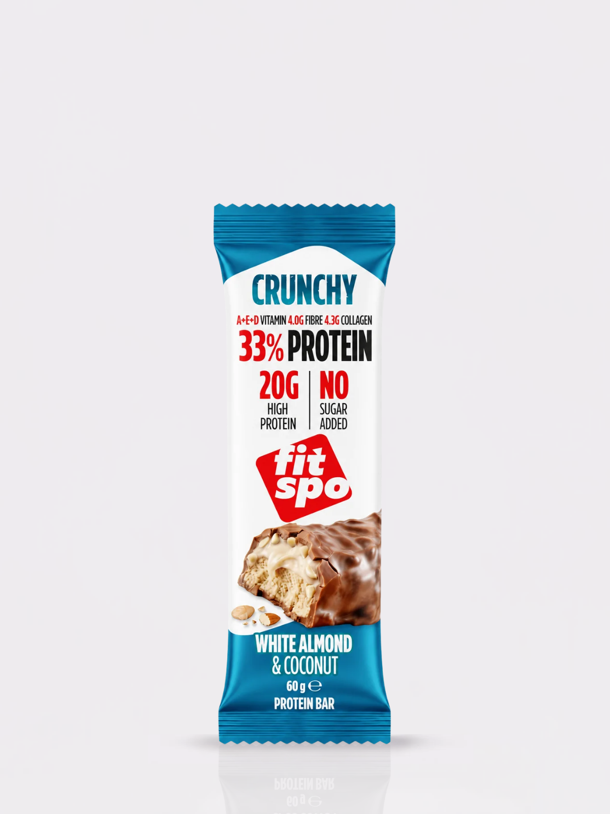 FitSpo Crunchy | Cobertura de Chocolate con Crunchy Chips, Sedoso Sirope y Cremoso Relleno | 30% Protein