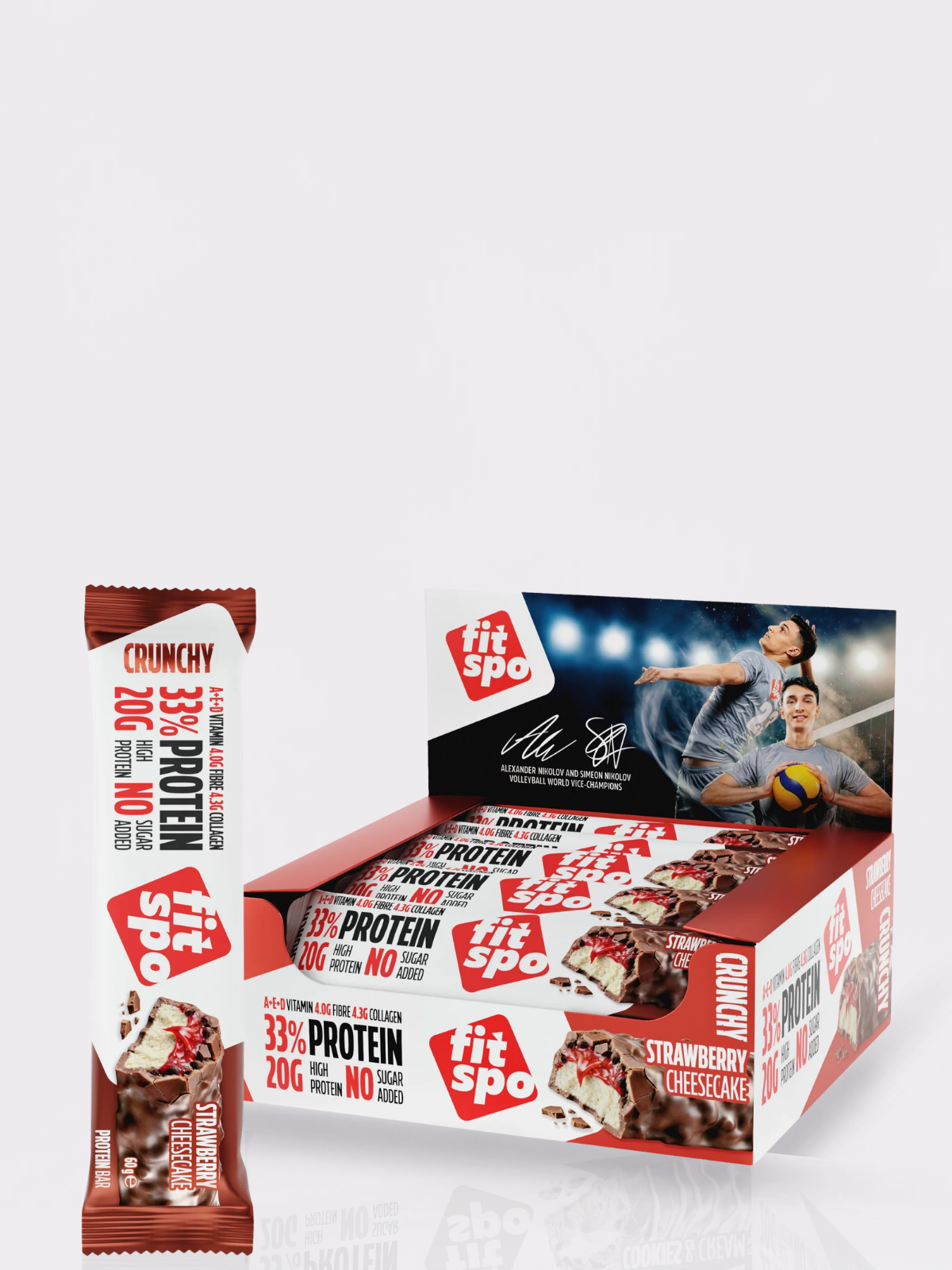 FitSpo Crunchy | Cobertura de Chocolate con Crunchy Chips, Sedoso Sirope y Cremoso Relleno | 30% Protein