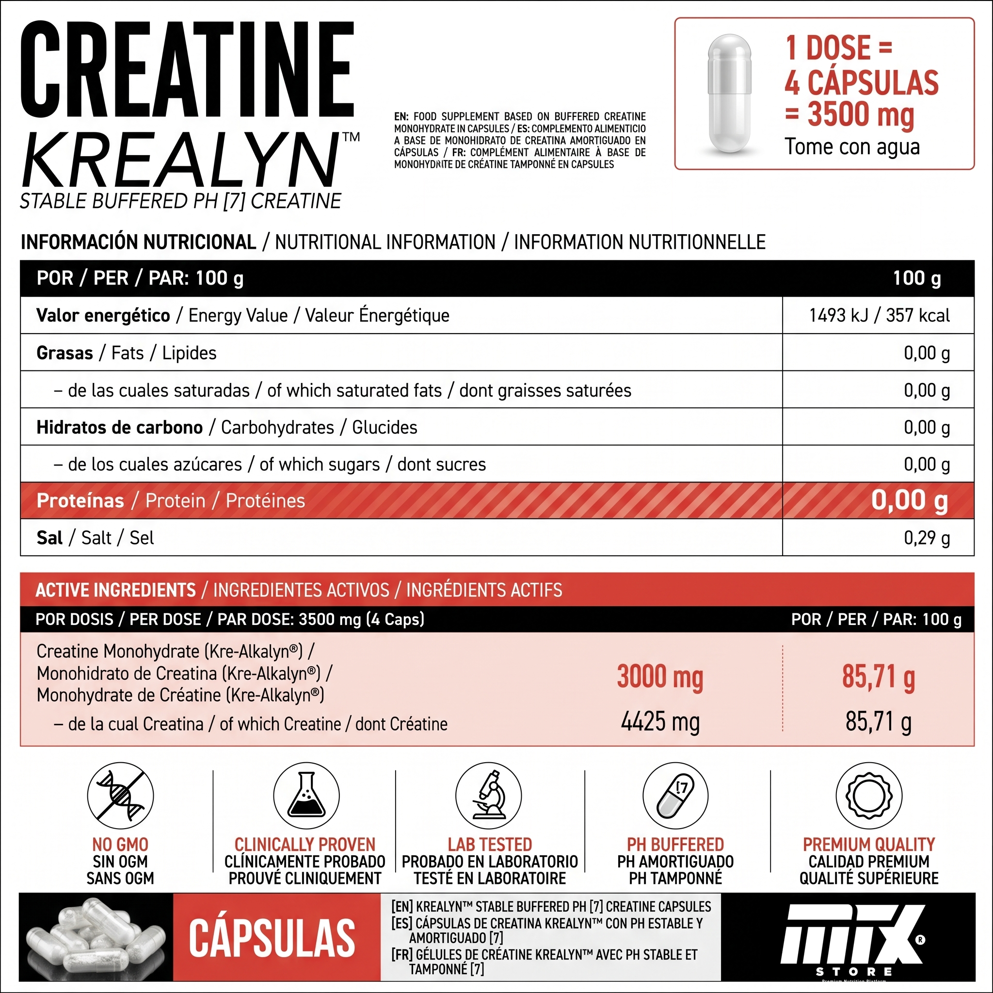 KREALYN™ - Creatina en Cápsulas
