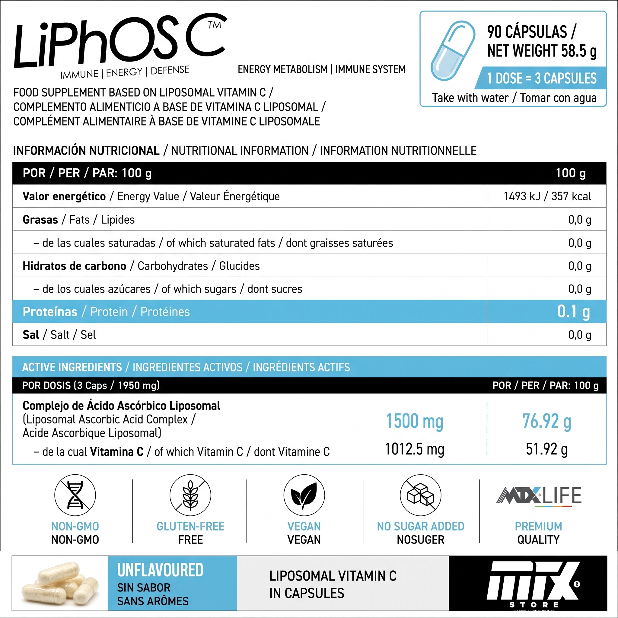 LIPHOS C™ - Sistema Inmunitario & Antioxidante