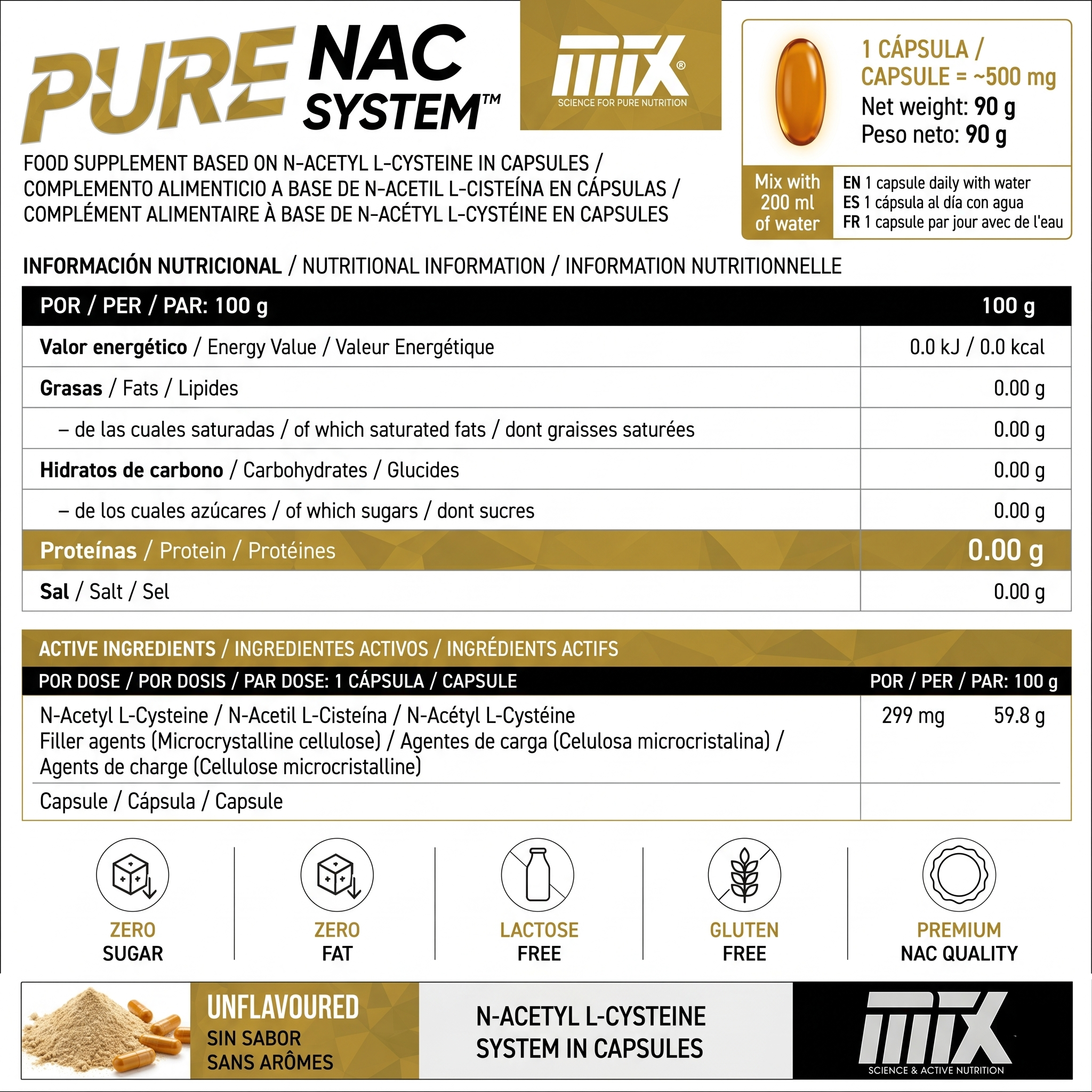 NAC PURE ™ - N-Acetil Cisteína