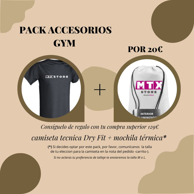 Pack Accesorios Gym CAMISETA DRY FIT + MOCHILA ISOTERMICA