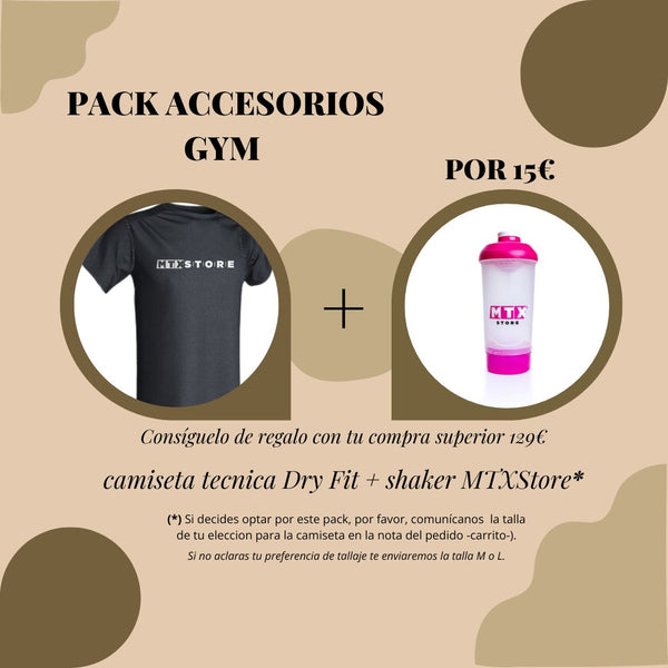 Pack Accesorios Gym CAMISETA DRY FIT + SHAKER MTXSTORE