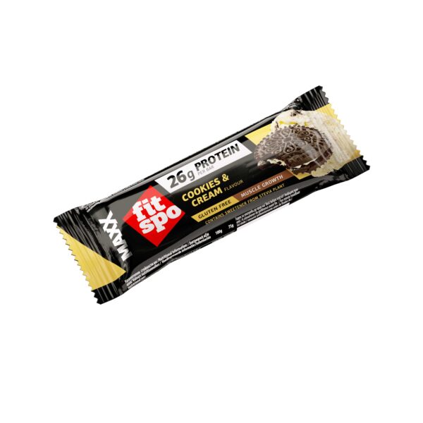 Barra de proteínas FitSpo Maxx 26g de proteína, 75g
