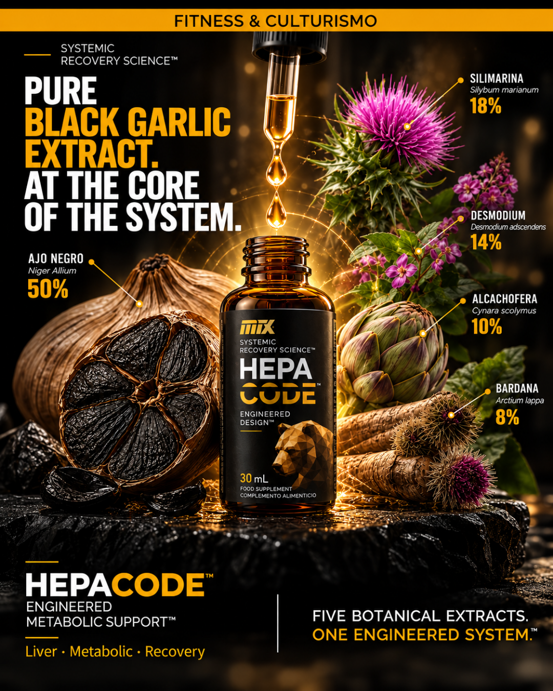 Hepacode y sus cinco extractos botánicos