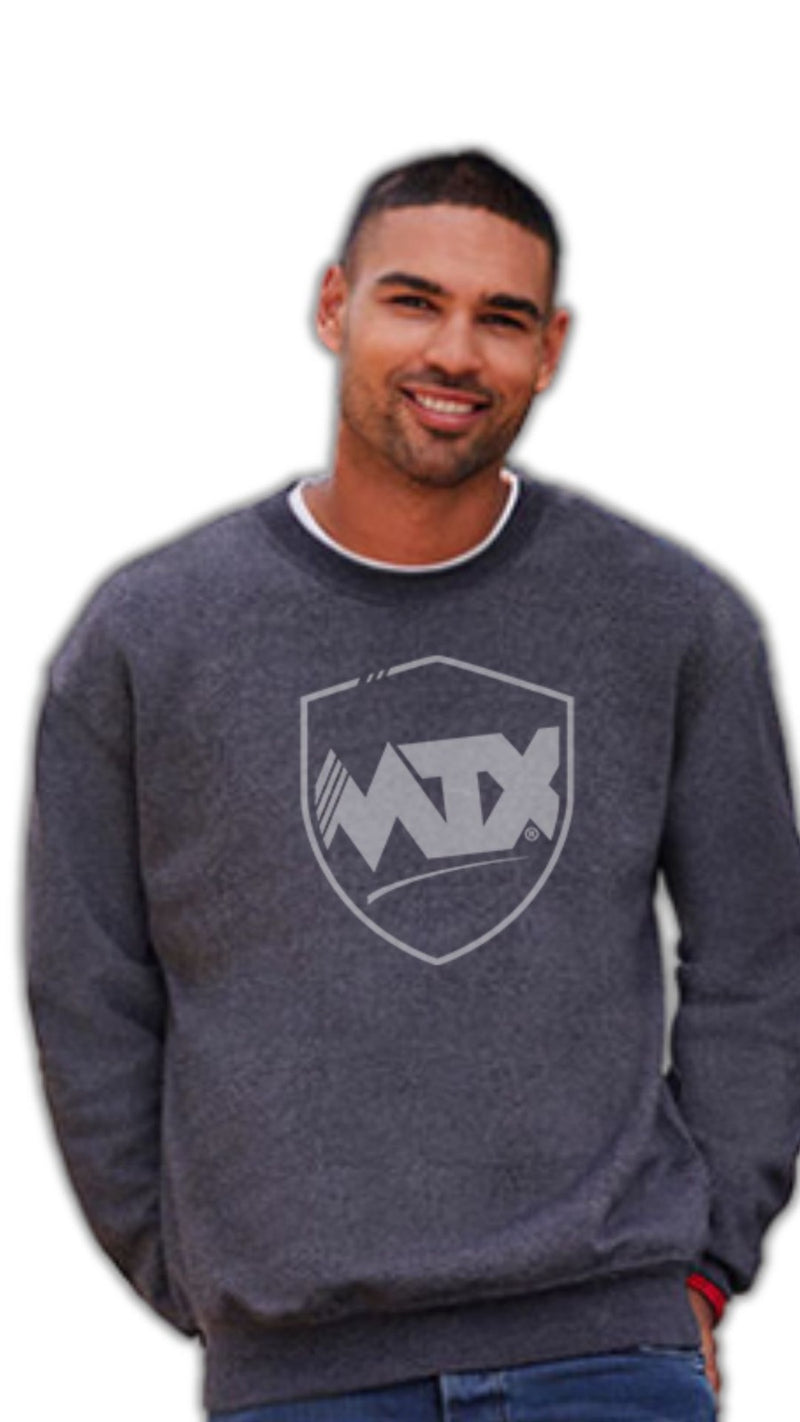 SUDADERA CLASSIC MTX MANGA MONTADA EN COLOR GRIS JASPEADO