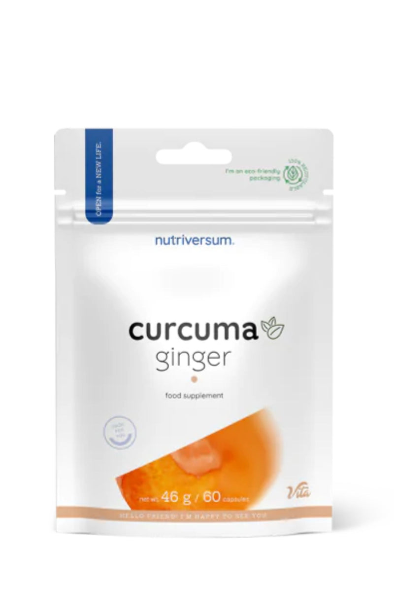 Cúrcuma + jengibre 60 cáp. | NUTRIVERSUM_Vita