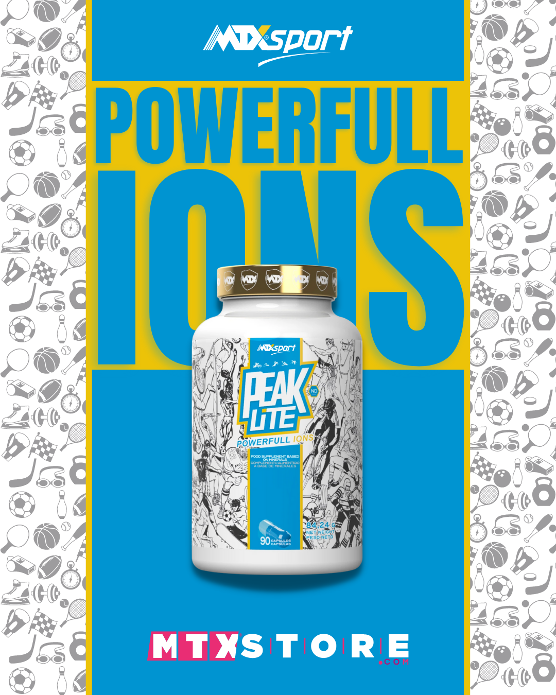 PEAKLITE ™ (Salts | Powerfull Ions Electrolites) [90caps / 936mg]