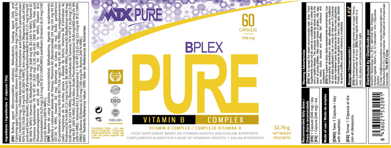 BPLEX PURE™ [VIT GRUPO B] 60 tab/546MG