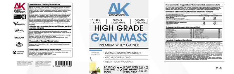 GAIN MASS AK ™ [2,5 - 3.8 KG]