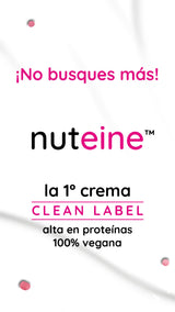 NUTEINE™ Crema Vegana Chocolate Blanco con Avellanas alta en Proteinas [250g]