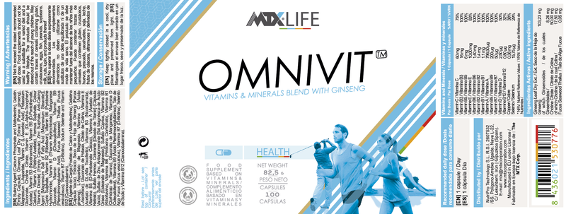 OMNIVIT™ [Multivitaminico] 100CAP/825MG*